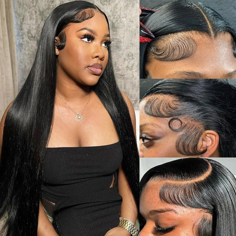 Natural Color Bone Straight Glueless Lace Unit