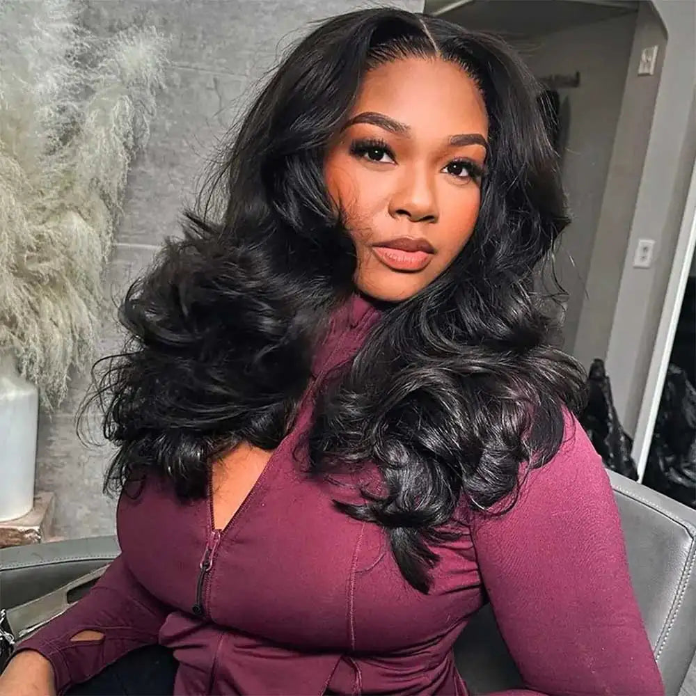 Natural Colored Body Wave Preplucked Glueless Unit
