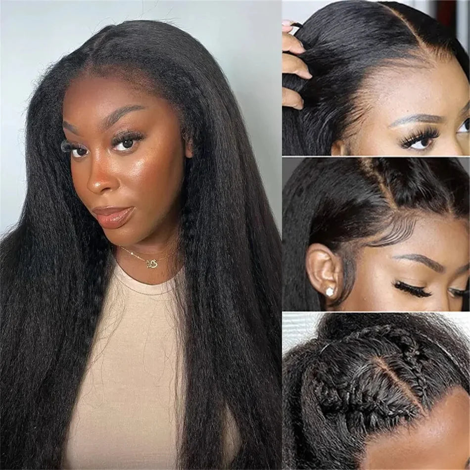 Kinky Straight Transparent Lace Unit