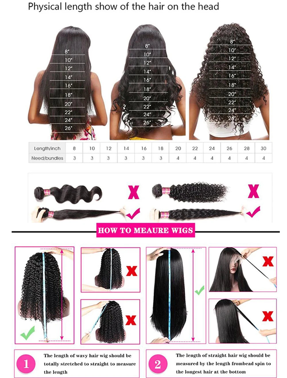 Natural Color Water Wave Headband Unit
