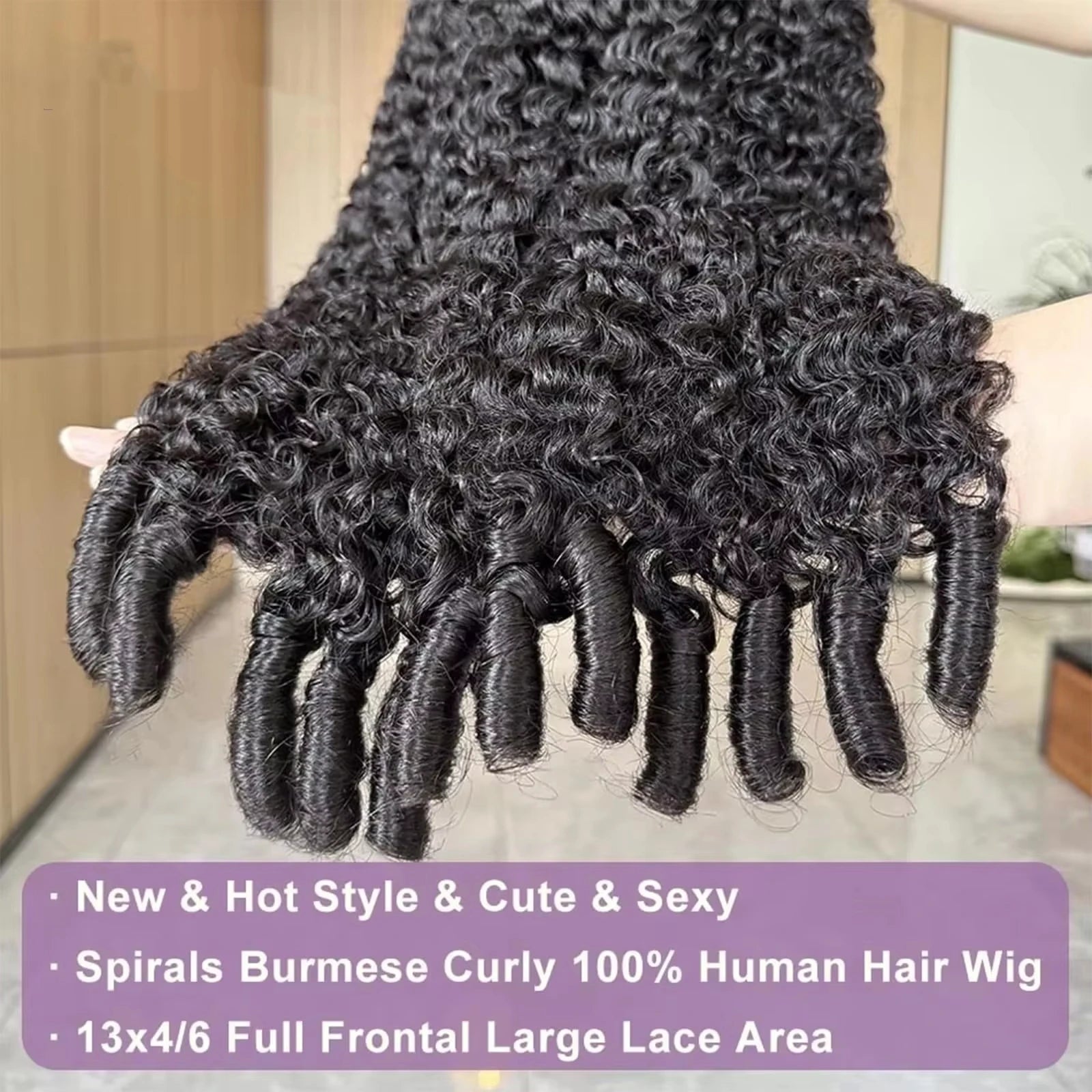 Natural Color Burmese Deep Curly Unit