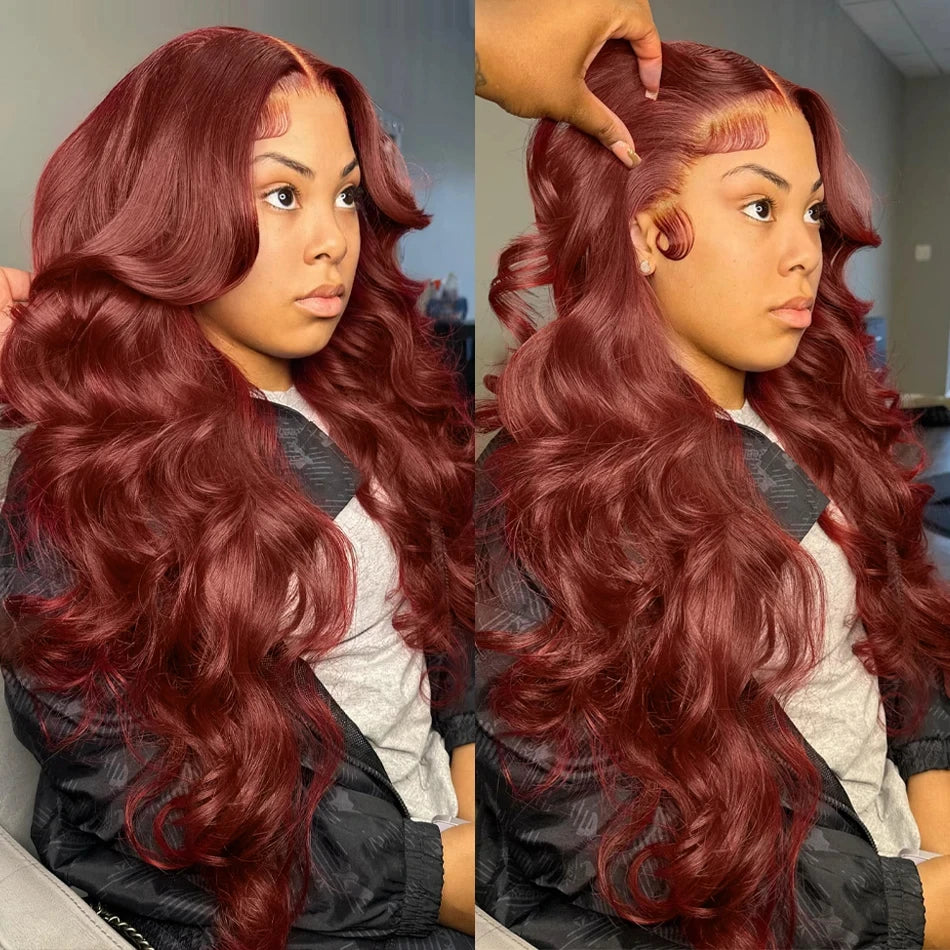 Reddish Brown Pre-Plucked Body Wave Unit