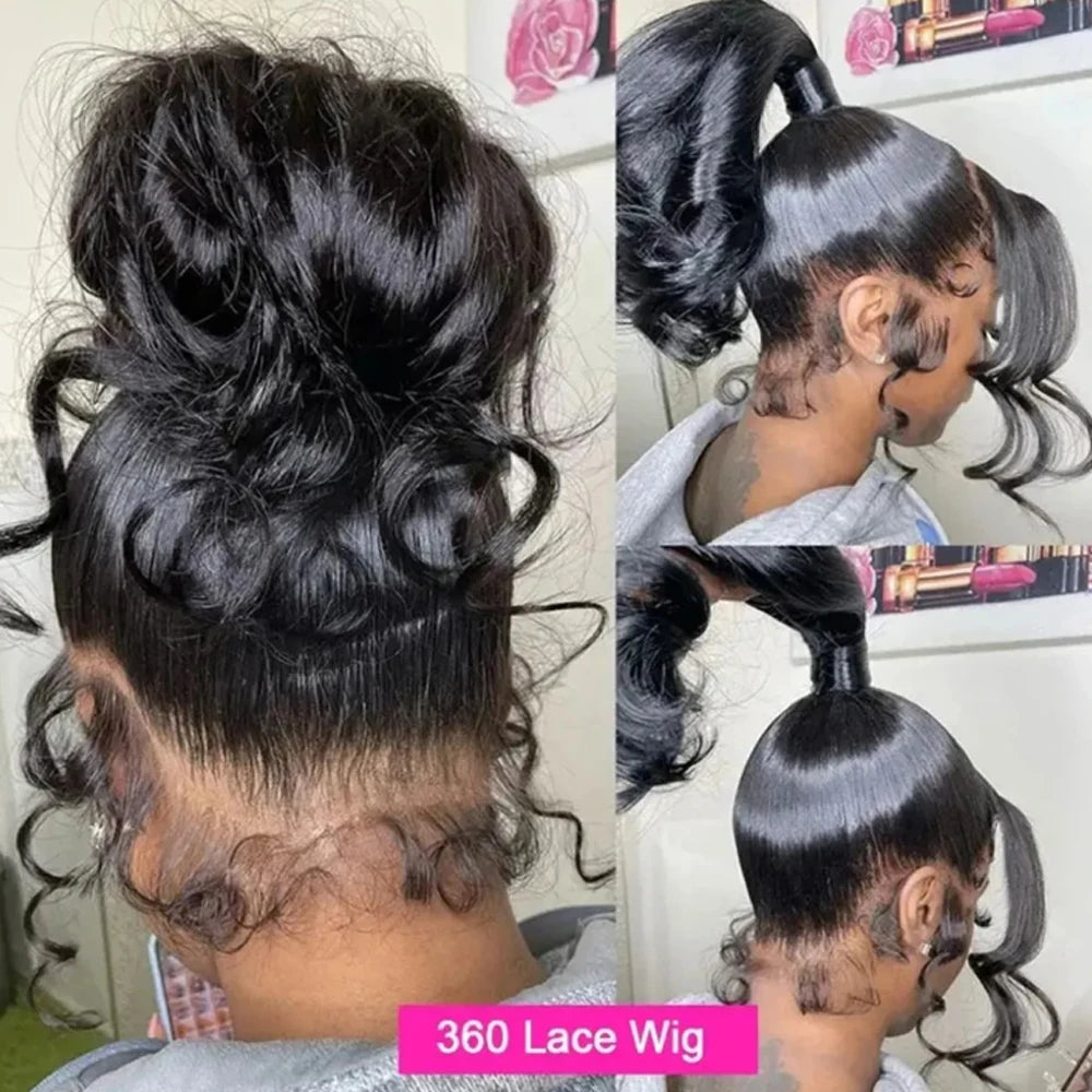 Natural Color Pre-Plucked Body Wave 360 Lace Unit