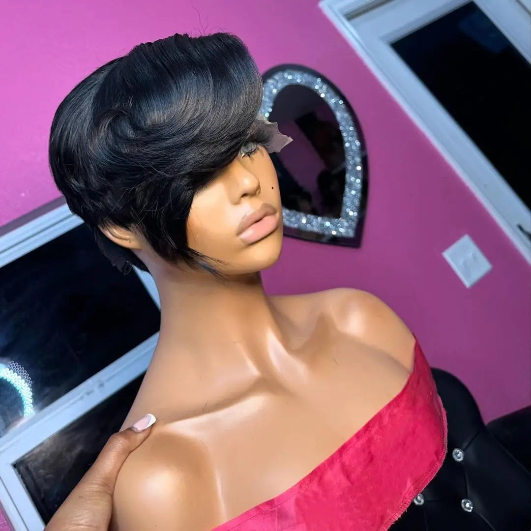 Side Part Pixie Cut Short Bob Unit
