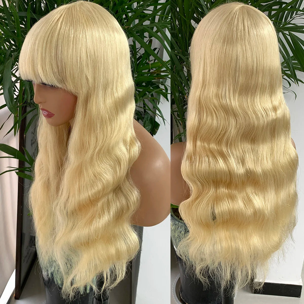 Blonde Straight Bang Unit