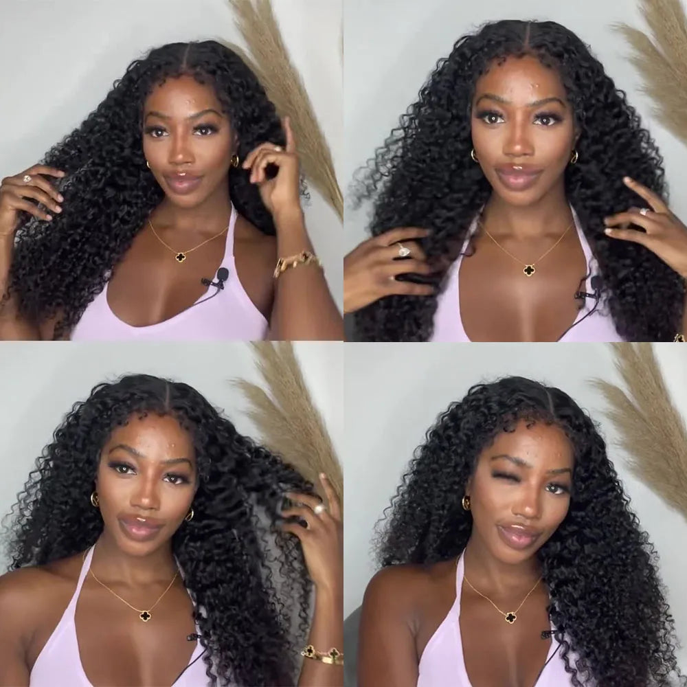 Kinky Curly Glueless Unit with 4C Edges