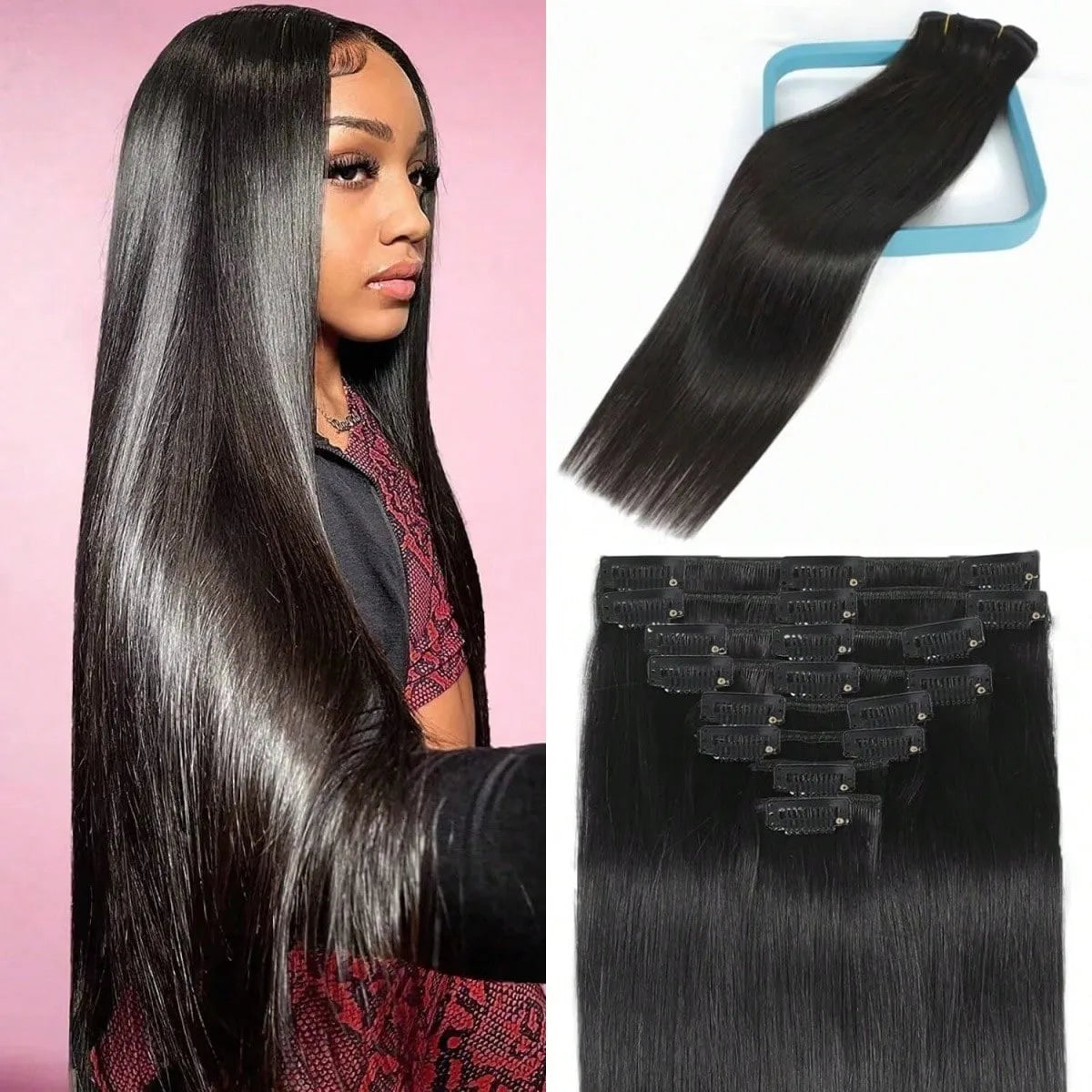 8 Piece Clip In Set