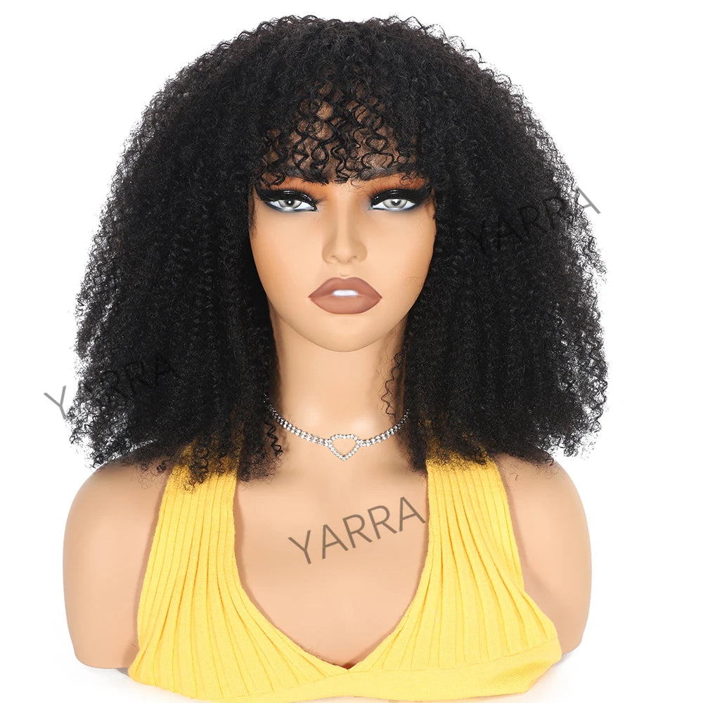 Afro Kinky Curly Unit with Bangs