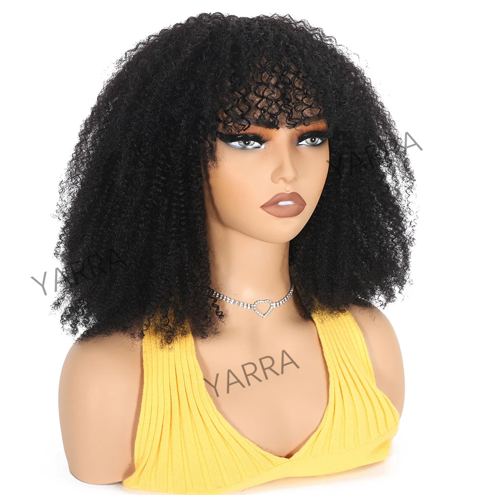 Afro Kinky Curly Unit with Bangs