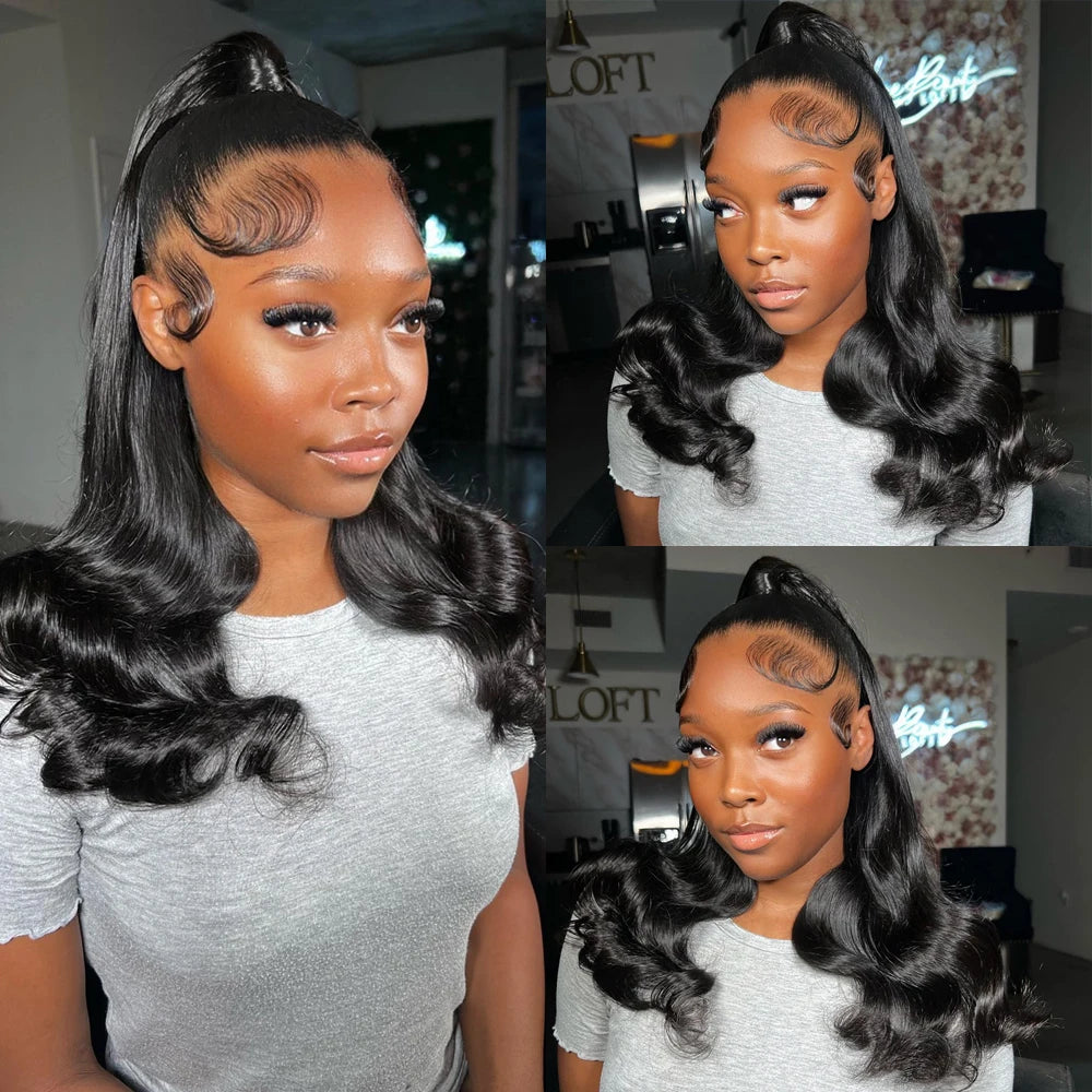 Natural Color 360 Lace Pre-Plucked Body Wave Unit