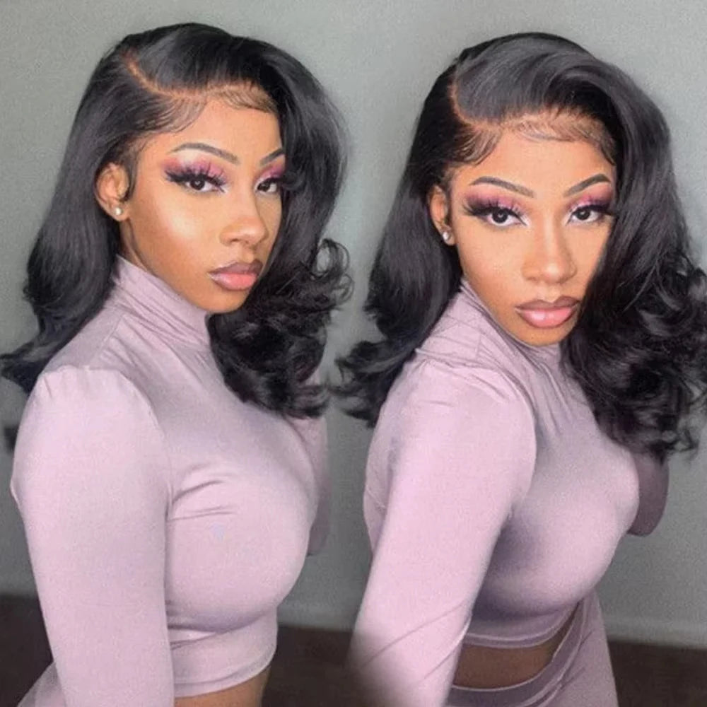 Natural Color Glueless Pre-Plucked Body Wave Bob Unit