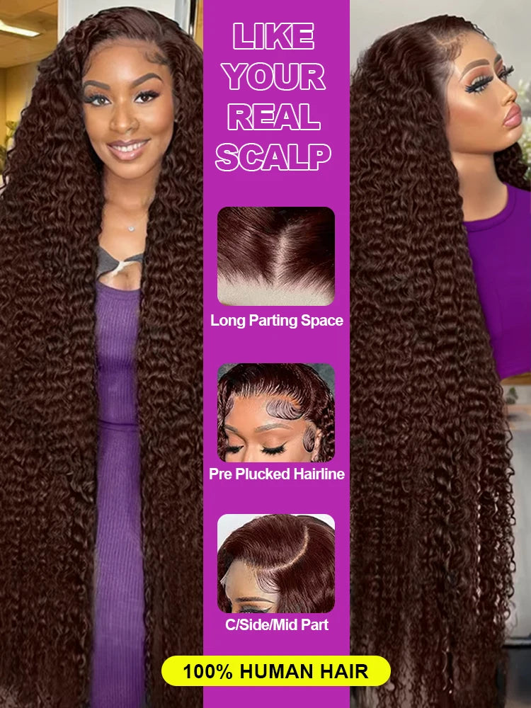 Chocolate Brown 300 Density Deep Wave Unit