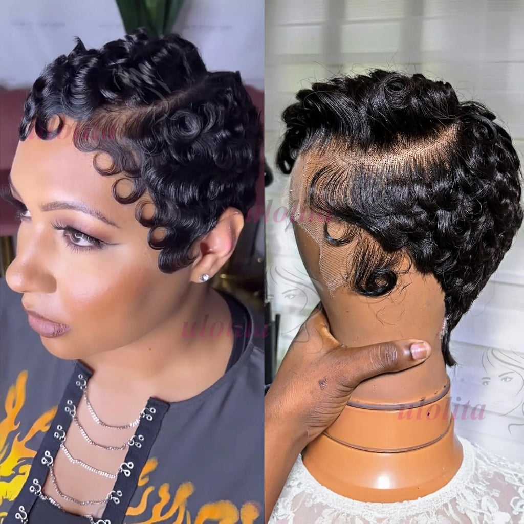 Curly Pixie Cut Unit