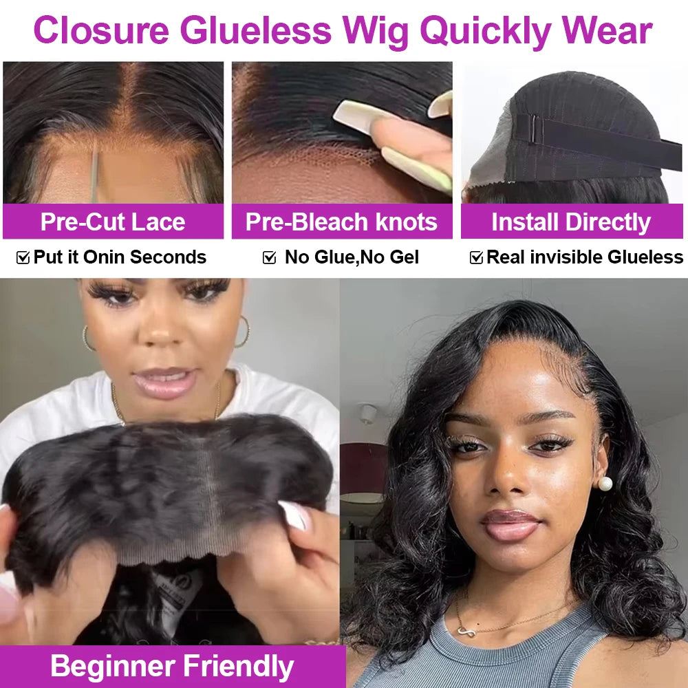 Glueless PrePlucked Body Wave Unit