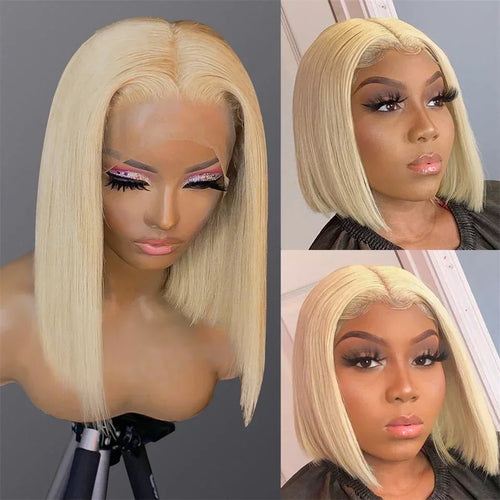 613 Blonde Straight Bob Unit