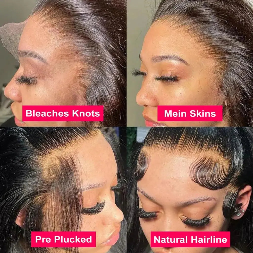 Natural Color Bone Straight Glueless Lace Unit