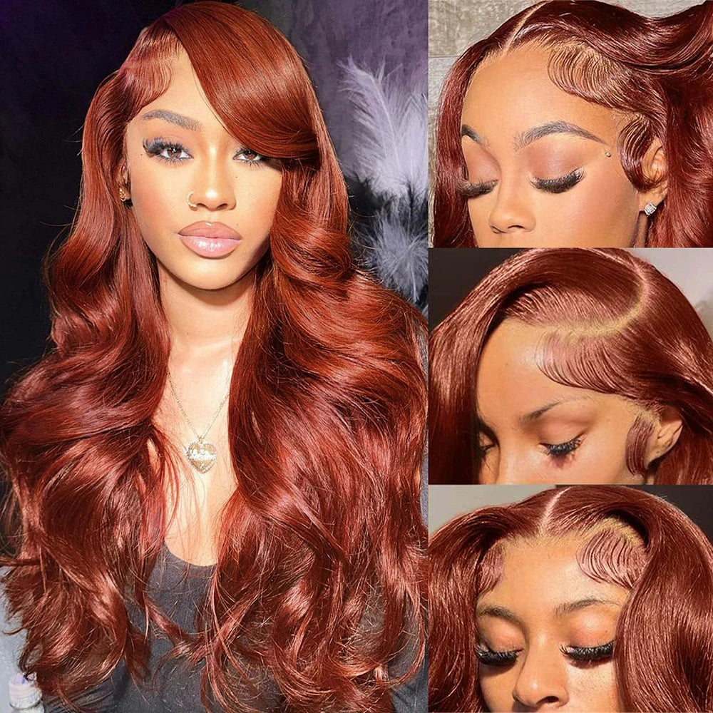 Reddish Brown Pre-Plucked Body Wave Unit