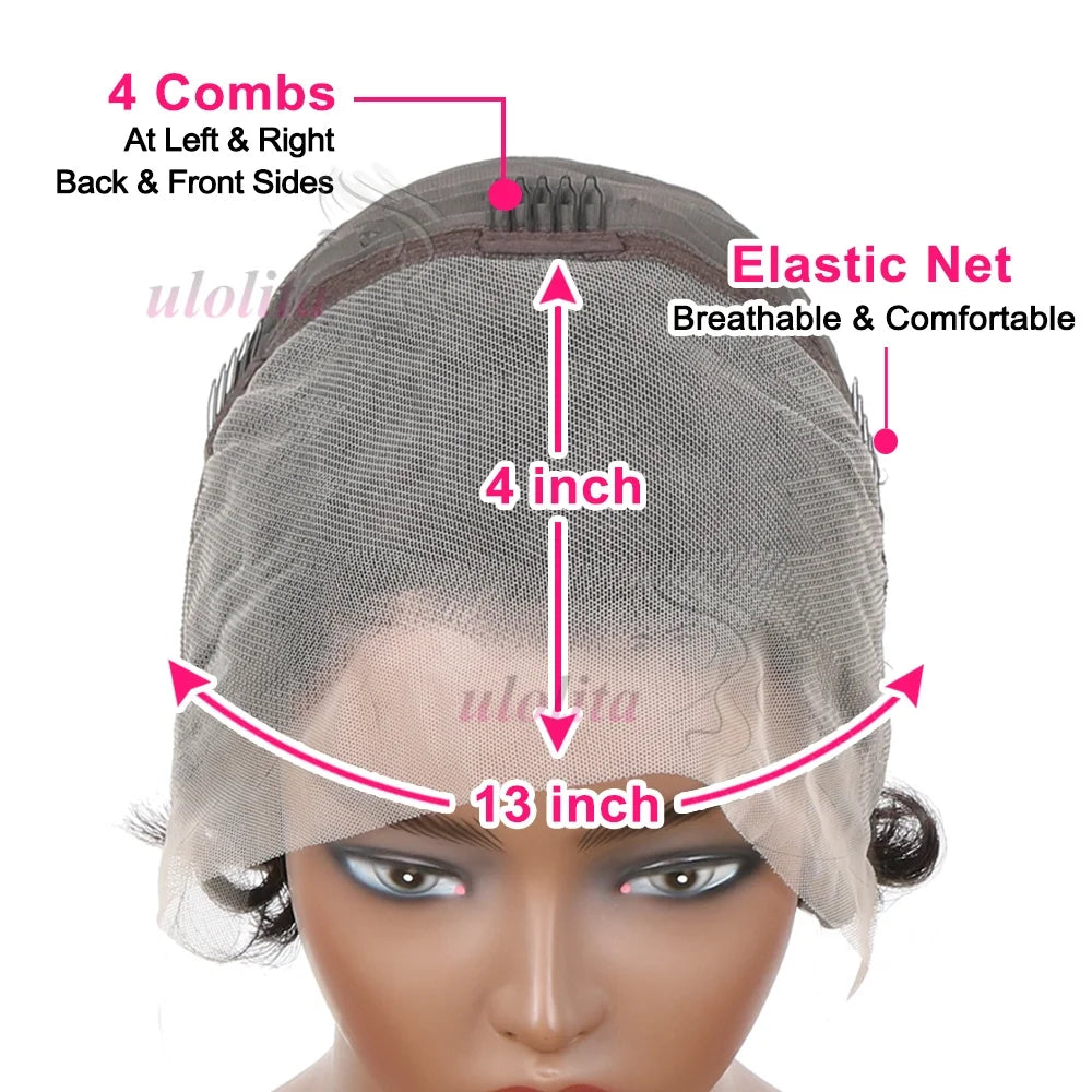 613 Straight Short Pixie Cut Unit