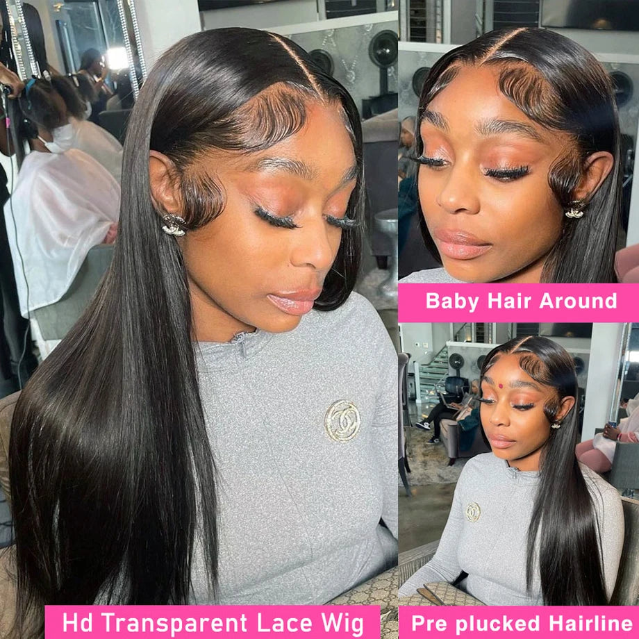 Natural Color 360 Lace Pre-Plucked Straight Unit