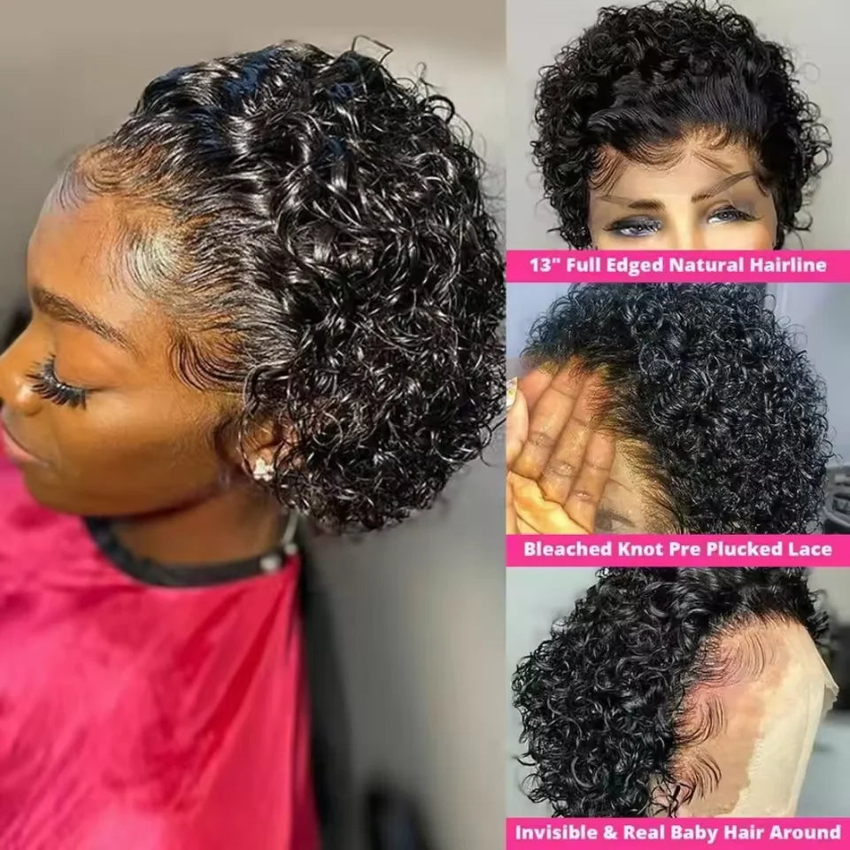 Natural Color Curly Pixie Unit