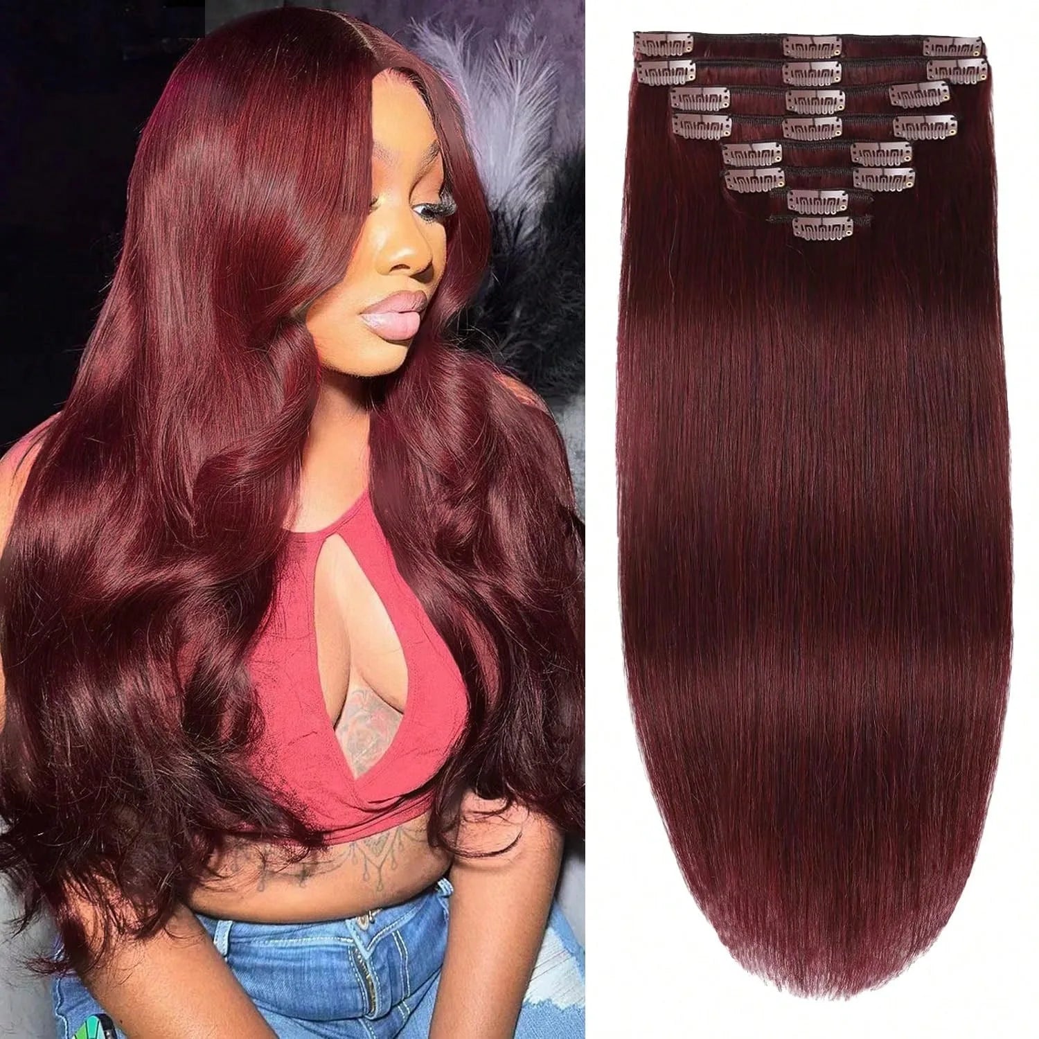 8 Piece Clip In Set