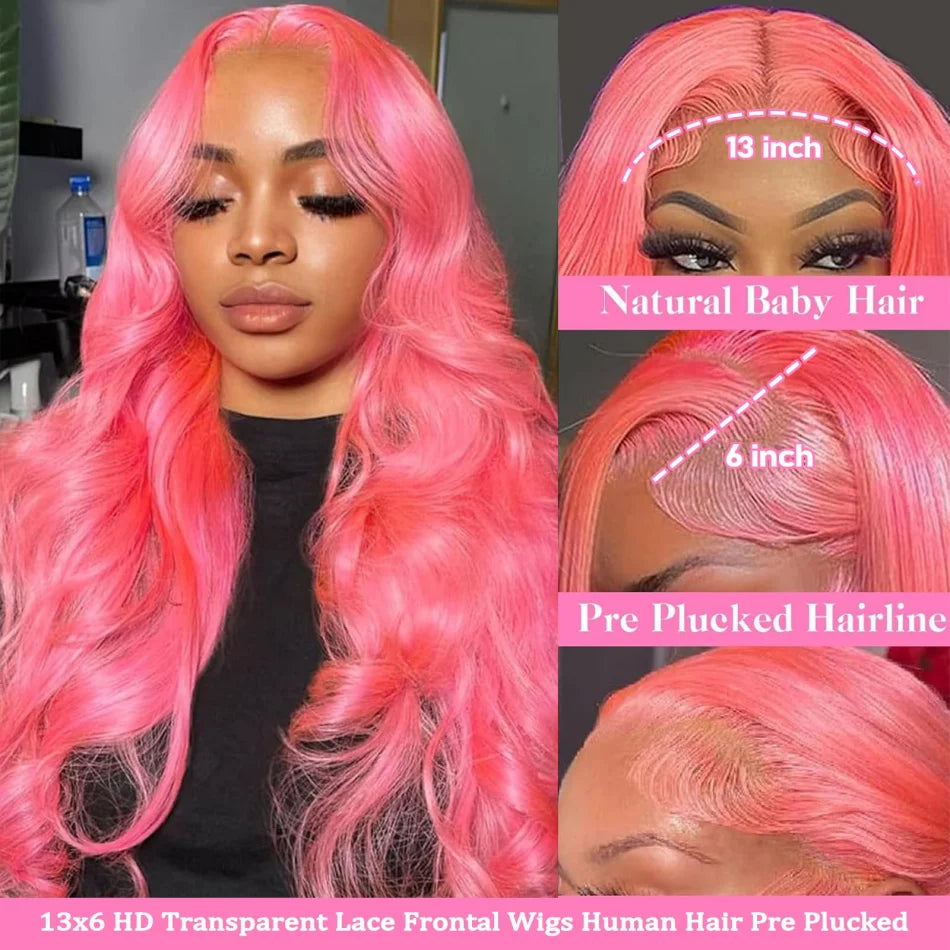 Pink Pre-Plucked Human Hair Unit