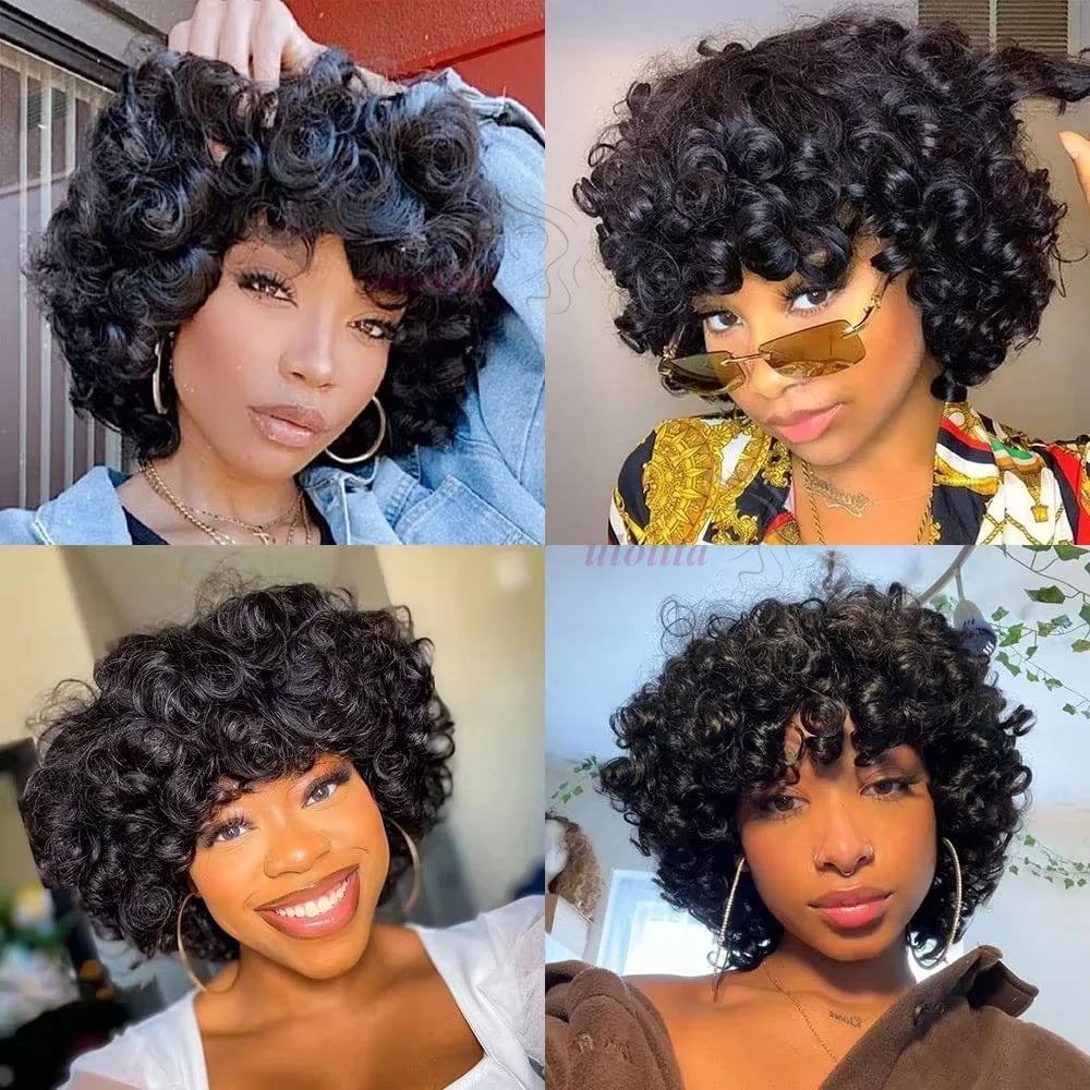 Bouncy Curl Short Bob Unit