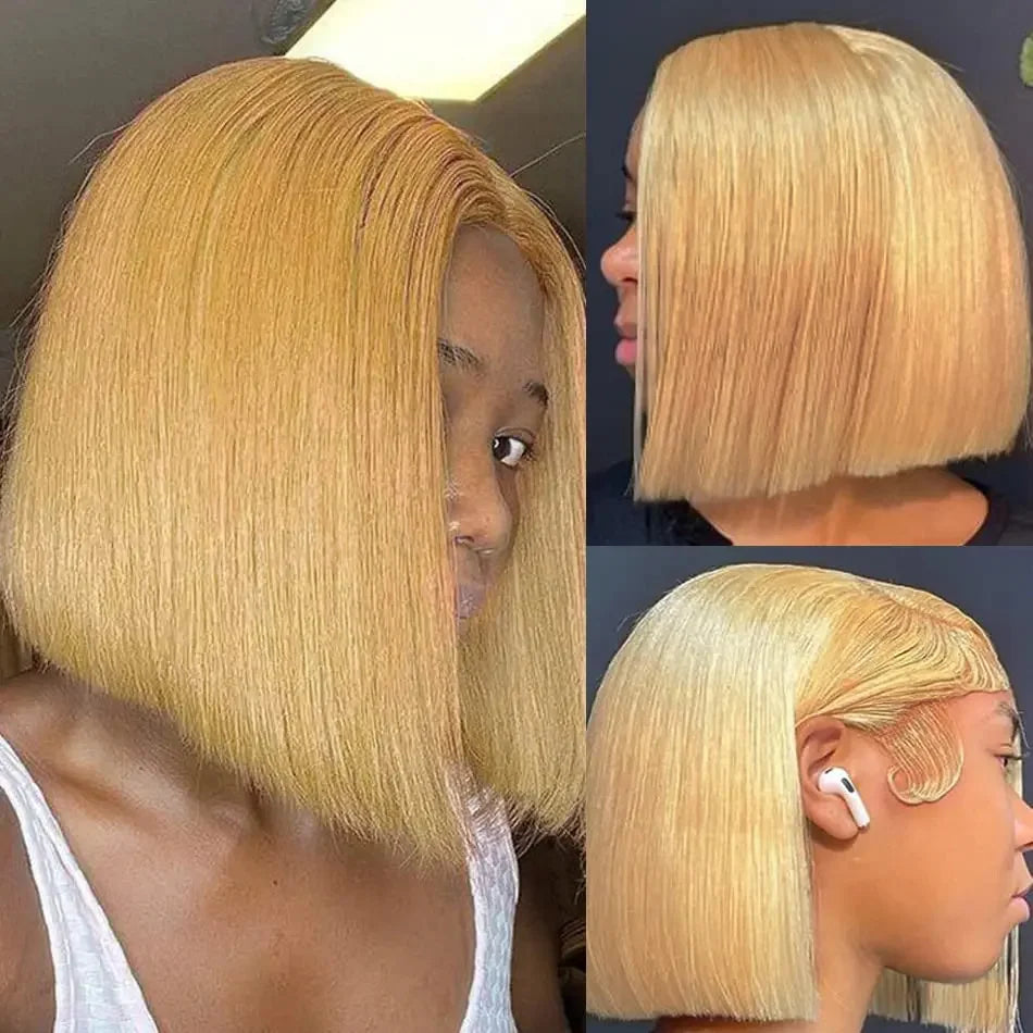 Honey Blonde Short Bob Unit