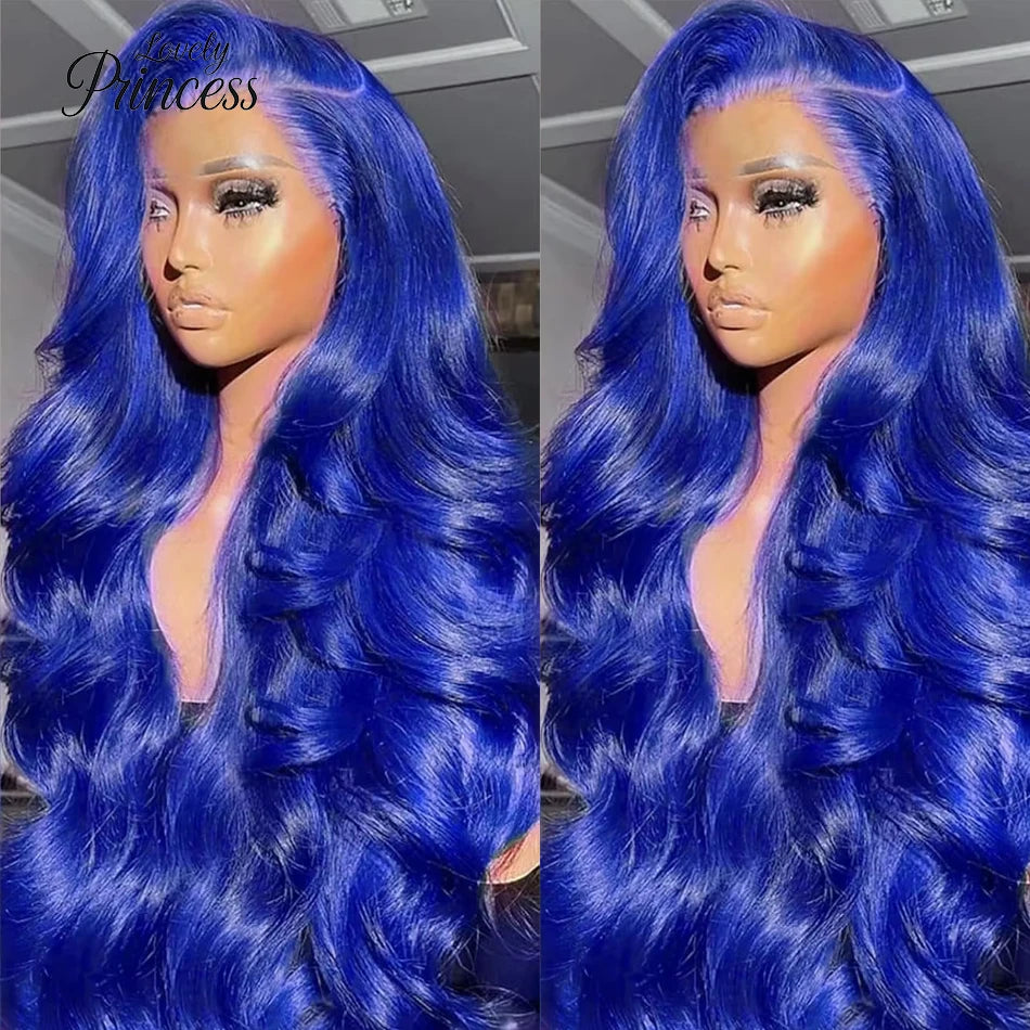Blue Body Wave Human Hair Unit