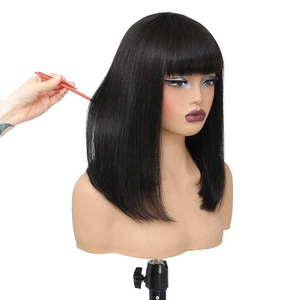 Straight Short Bob with Bang Unit