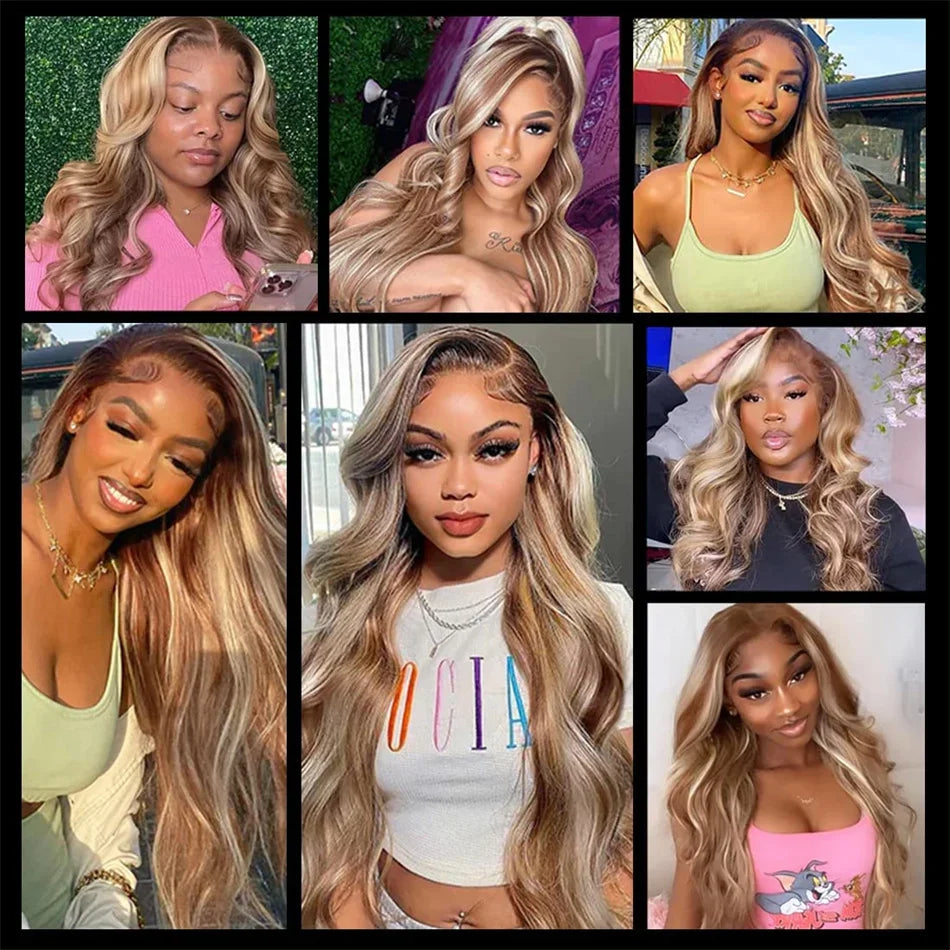Blonde Brown 4/613 Straight/Body Wave Unit