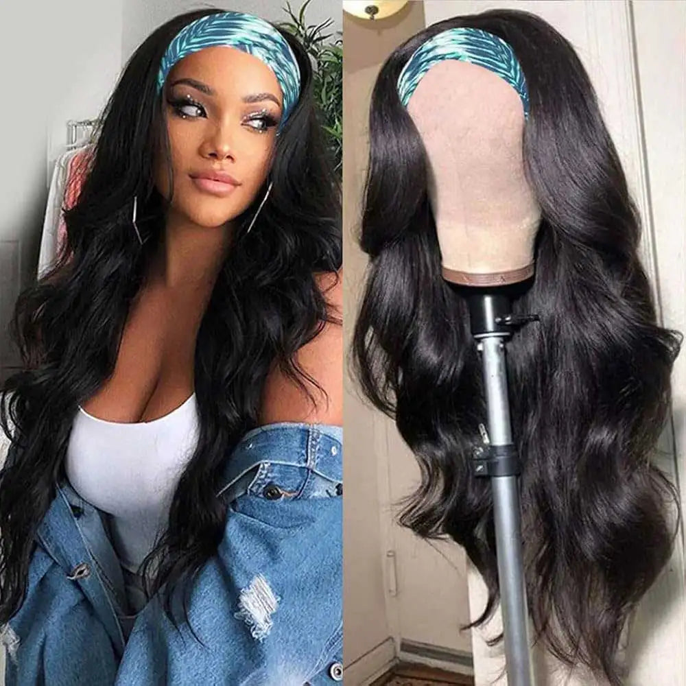 Natural Color 200% Density Headband Human Hair Unit