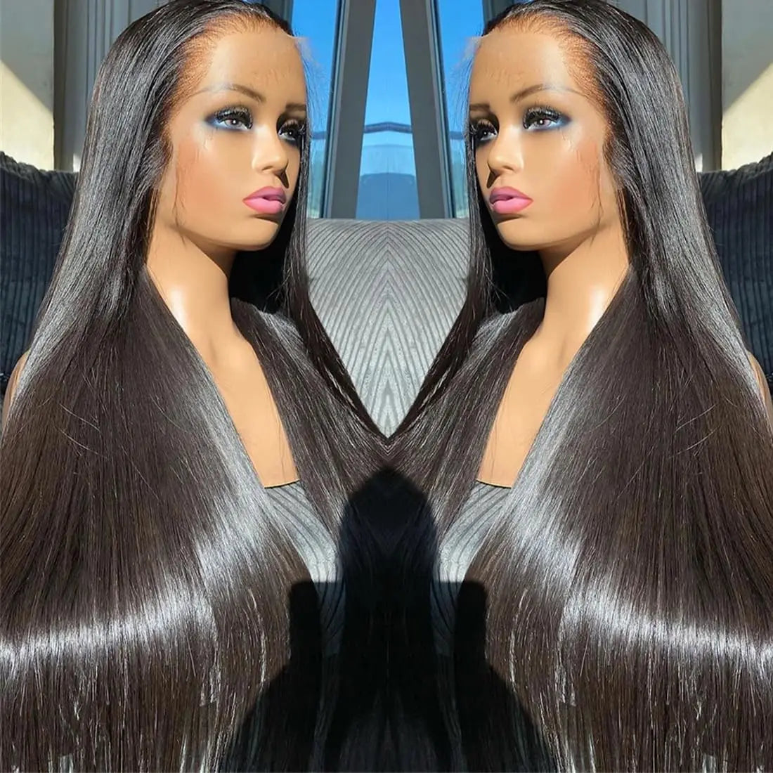 Natural Color 360 Lace Pre-Plucked Straight Unit
