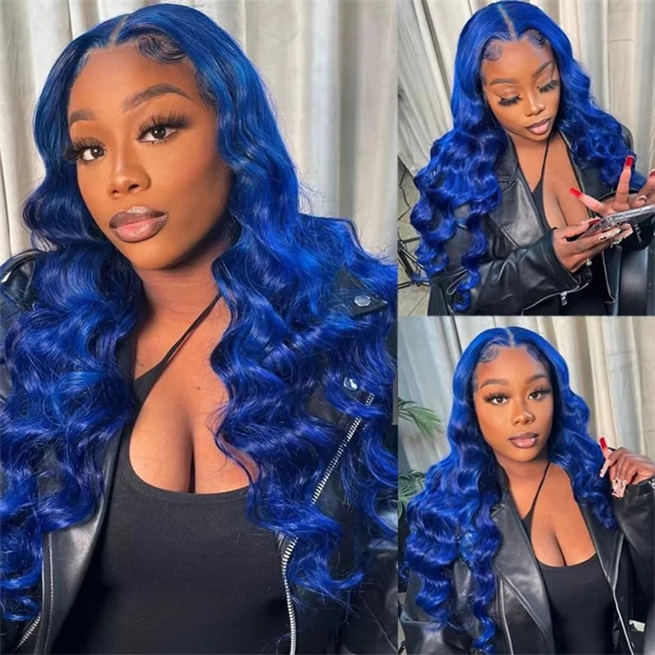 Blue Body Wave Human Hair Unit