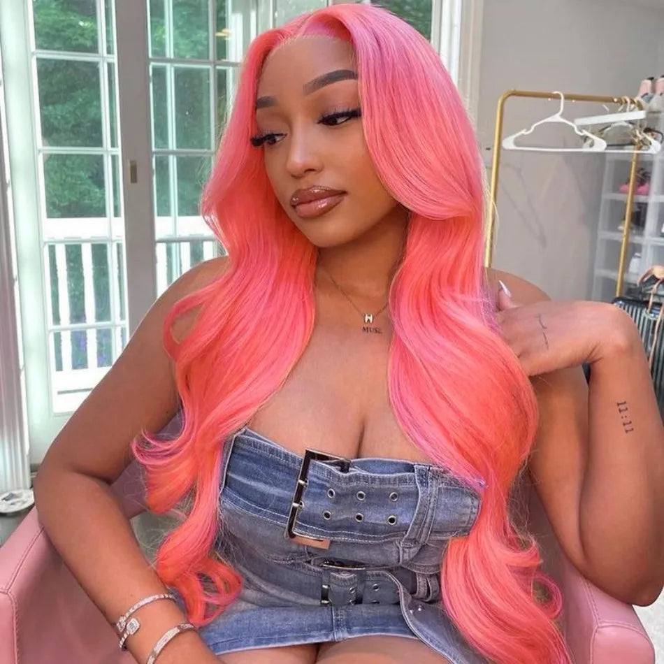 Pink Pre-Plucked Human Hair Unit