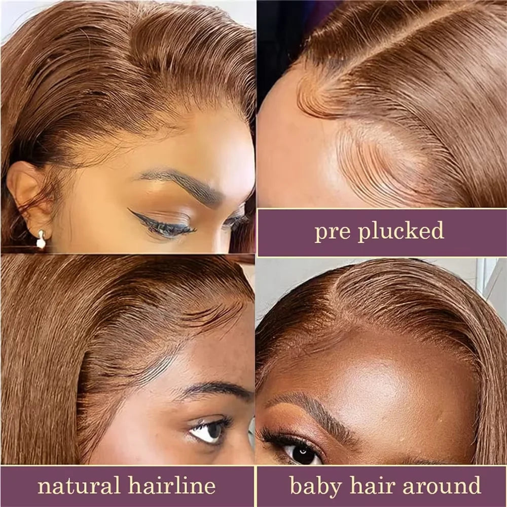 Chocolate Brown Straight Bob Unit
