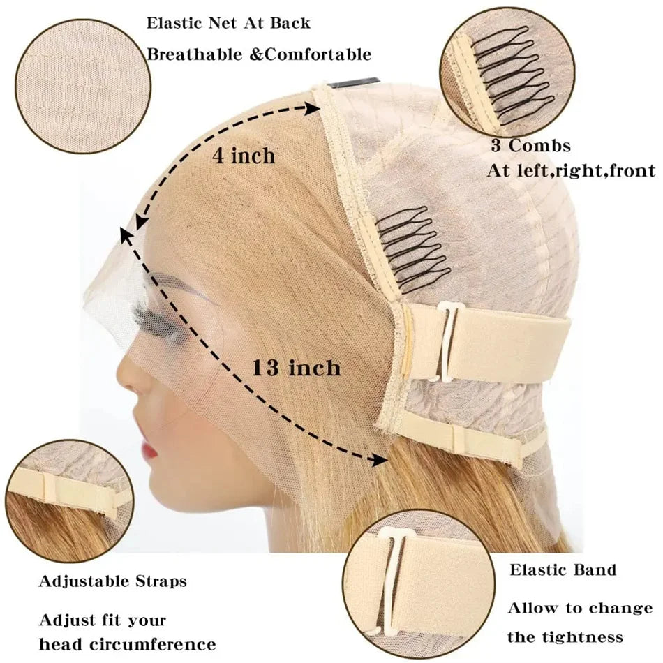 Honey Blonde Short Bob Unit