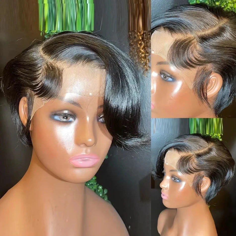 Side Part Pixie Cut Short Bob Unit