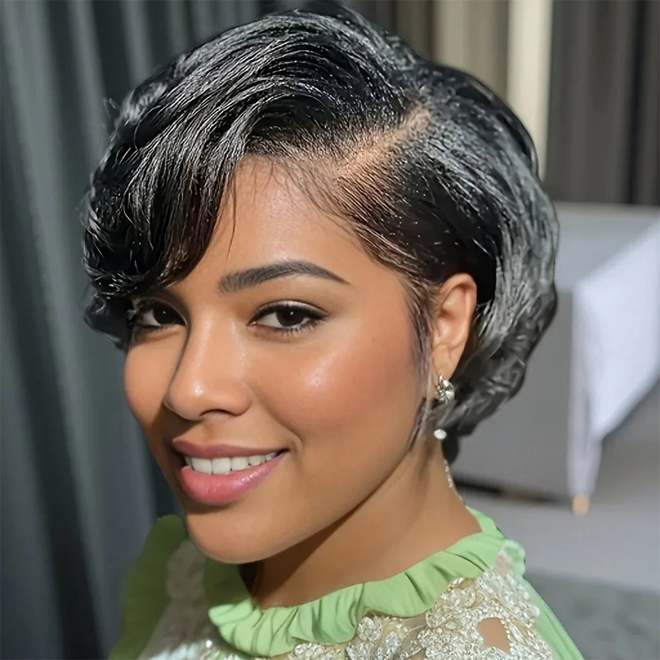 13x4 Lace Natural Color Pixie Cut Unit