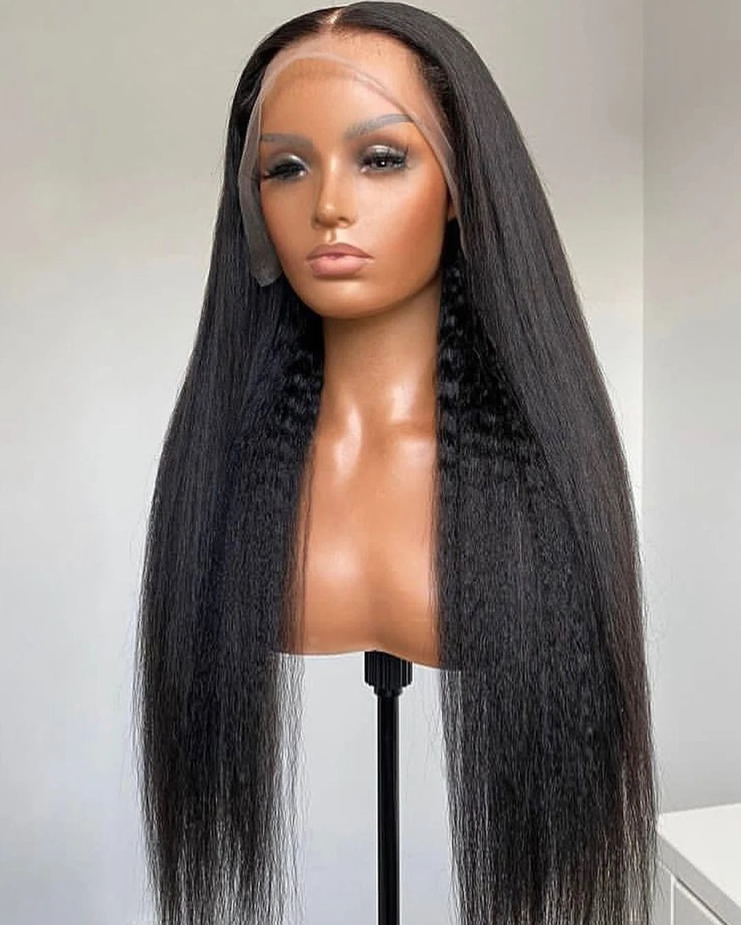 300% Density 360 Lace Kinky Yaki Straight Preplucked Unit