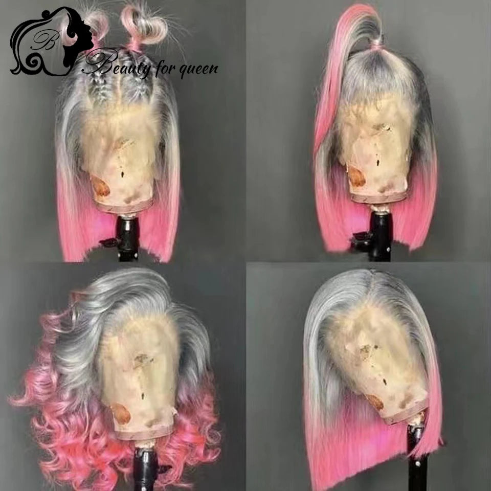 Grey Root Ombre Colored Bob Unit